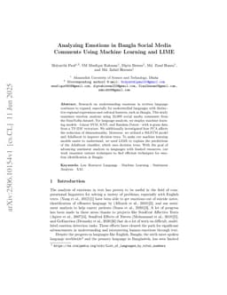 Analyzing Emotions in Bangla Social Media Comments Using Machine Learning and LIME