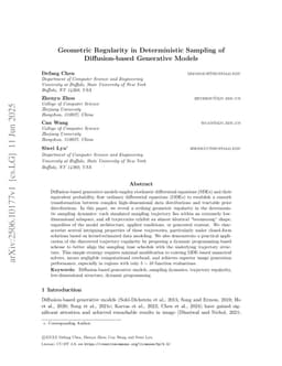 Geometric Regularity in Deterministic Sampling of Diffusion-based Generative Models