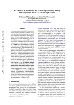 TTT-Bench: A Benchmark for Evaluating Reasoning Ability with Simple and Novel Tic-Tac-Toe-style Games