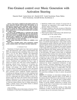 Fine-Grained control over Music Generation with Activation Steering