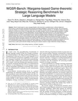 WGSR-Bench: Wargame-based Game-theoretic Strategic Reasoning Benchmark for Large Language Models