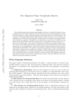 The Alignment Trap: Complexity Barriers