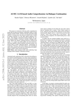 AC/DC: LLM-based Audio Comprehension via Dialogue Continuation