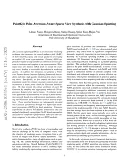 PointGS: Point Attention-Aware Sparse View Synthesis with Gaussian Splatting