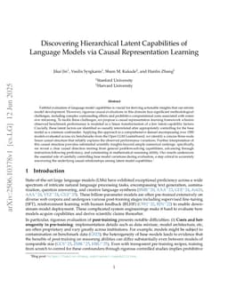 Discovering Hierarchical Latent Capabilities of Language Models via Causal Representation Learning