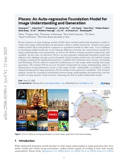 Pisces: An Auto-regressive Foundation Model for Image Understanding and Generation