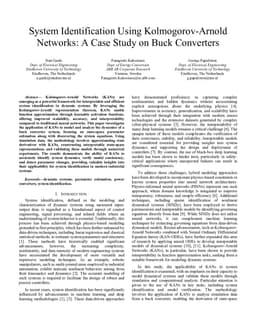 System Identification Using Kolmogorov-Arnold Networks: A Case Study on Buck Converters