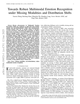 Towards Robust Multimodal Emotion Recognition under Missing Modalities and Distribution Shifts