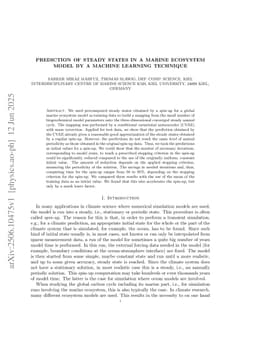 Prediction of steady states in a marine ecosystem model by a machine learning technique
