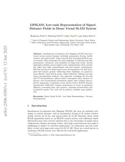 LRSLAM: Low-rank Representation of Signed Distance Fields in Dense Visual SLAM System