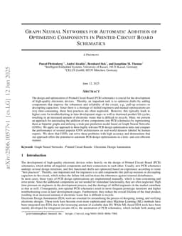 Graph Neural Networks for Automatic Addition of Optimizing Components in Printed Circuit Board Schematics