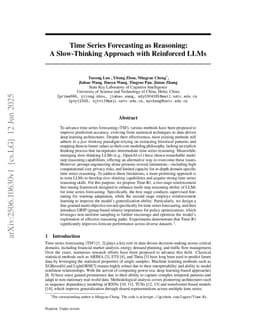 Time Series Forecasting as Reasoning: A Slow-Thinking Approach with Reinforced LLMs
