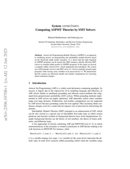 System ASPMT2SMT:Computing ASPMT Theories by SMT Solvers