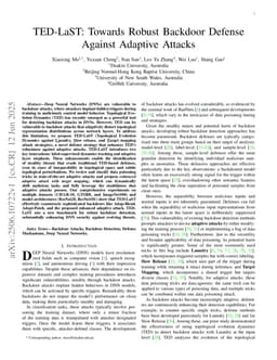 TED-LaST: Towards Robust Backdoor Defense Against Adaptive Attacks