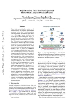 Beyond True or False: Retrieval-Augmented Hierarchical Analysis of Nuanced Claims