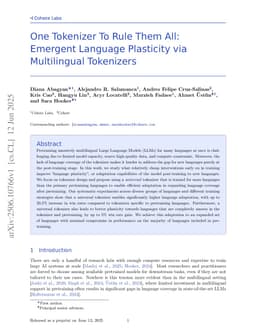 One Tokenizer To Rule Them All: Emergent Language Plasticity via Multilingual Tokenizers