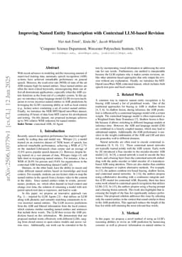 Improving Named Entity Transcription with Contextual LLM-based Revision