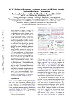 ReCUT: Balancing Reasoning Length and Accuracy in LLMs via Stepwise Trails and Preference Optimization