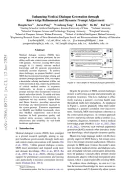Enhancing Medical Dialogue Generation through Knowledge Refinement and Dynamic Prompt Adjustment