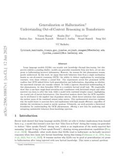 Generalization or Hallucination? Understanding Out-of-Context Reasoning in Transformers