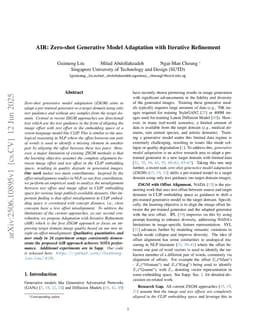 AIR: Zero-shot Generative Model Adaptation with Iterative Refinement