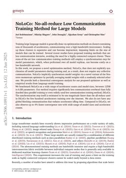 NoLoCo: No-all-reduce Low Communication Training Method for Large Models
