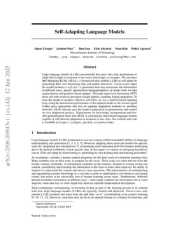Self-Adapting Language Models