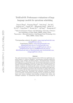 TeleEval-OS: Performance evaluations of large language models for operations scheduling