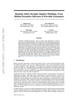 Runtime Safety through Adaptive Shielding: From Hidden Parameter Inference to Provable Guarantees