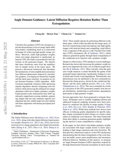Angle Domain Guidance: Latent Diffusion Requires Rotation Rather Than Extrapolation