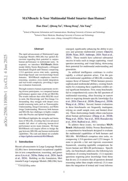 MANBench: Is Your Multimodal Model Smarter than Human?