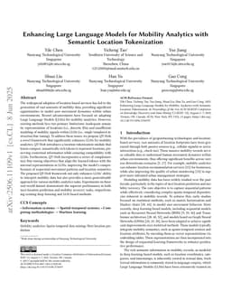 Enhancing Large Language Models for Mobility Analytics with Semantic Location Tokenization