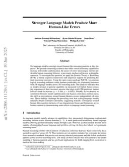 Stronger Language Models Produce More Human-Like Errors