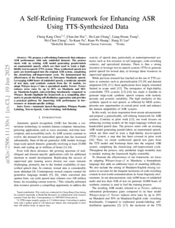 A Self-Refining Framework for Enhancing ASR Using TTS-Synthesized Data