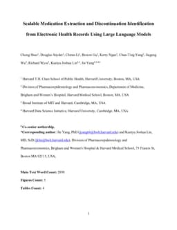 Scalable Medication Extraction and Discontinuation Identification from Electronic Health Records Using Large Language Models