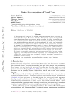 Vector Representations of Vessel Trees