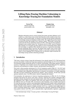 Lifting Data-Tracing Machine Unlearning to Knowledge-Tracing for Foundation Models