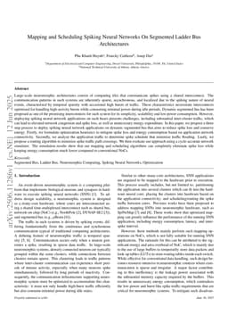 Mapping and Scheduling Spiking Neural Networks On Segmented Ladder Bus Architectures