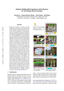 Enhance Multimodal Consistency and Coherence for Text-Image Plan Generation