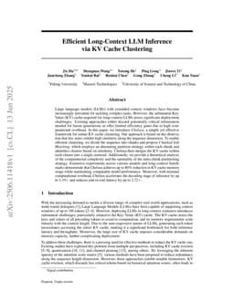 Efficient Long-Context LLM Inference via KV Cache Clustering