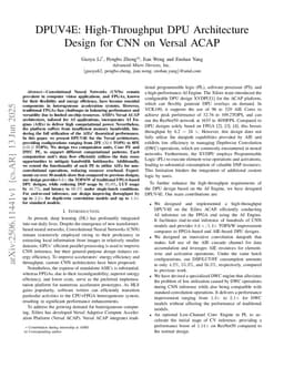 DPUV4E: High-Throughput DPU Architecture Design for CNN on Versal ACAP