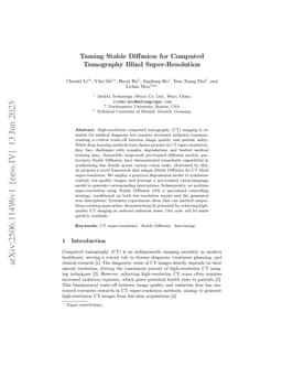 Taming Stable Diffusion for Computed Tomography Blind Super-Resolution