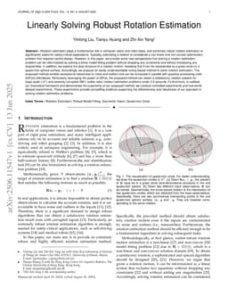 Linearly Solving Robust Rotation Estimation