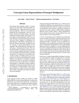 Convergent Linear Representations of Emergent Misalignment