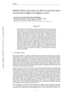 DISCO: Mitigating Bias in Deep Learning with Conditional Distance Correlation