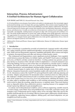 Interaction, Process, Infrastructure: A Unified Architecture for Human-Agent Collaboration