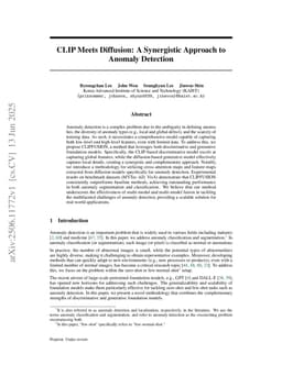 CLIP Meets Diffusion: A Synergistic Approach to Anomaly Detection