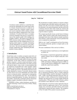 Abstract Sound Fusion with Unconditioned Inversion Model
