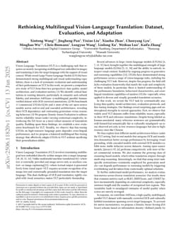 Rethinking Multilingual Vision-Language Translation: Dataset, Evaluation, and Adaptation