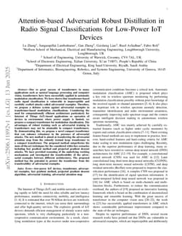 Attention-based Adversarial Robust Distillation in Radio Signal Classifications for Low-Power IoT Devices